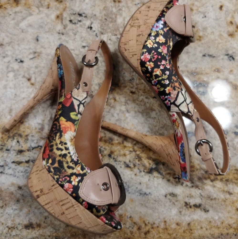 Guess High Peep Toe Heels